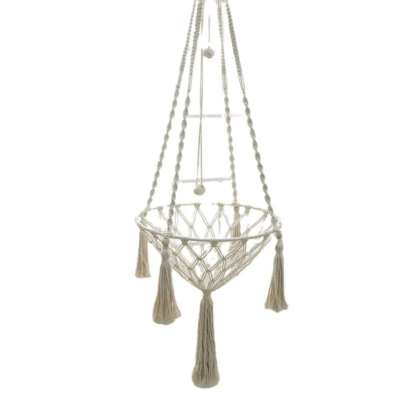 Macrame Hanging Cat Hammock - Hand Woven Hammock