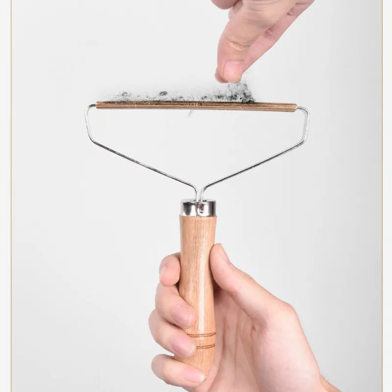 Wooden Pet Hair Remover Rake