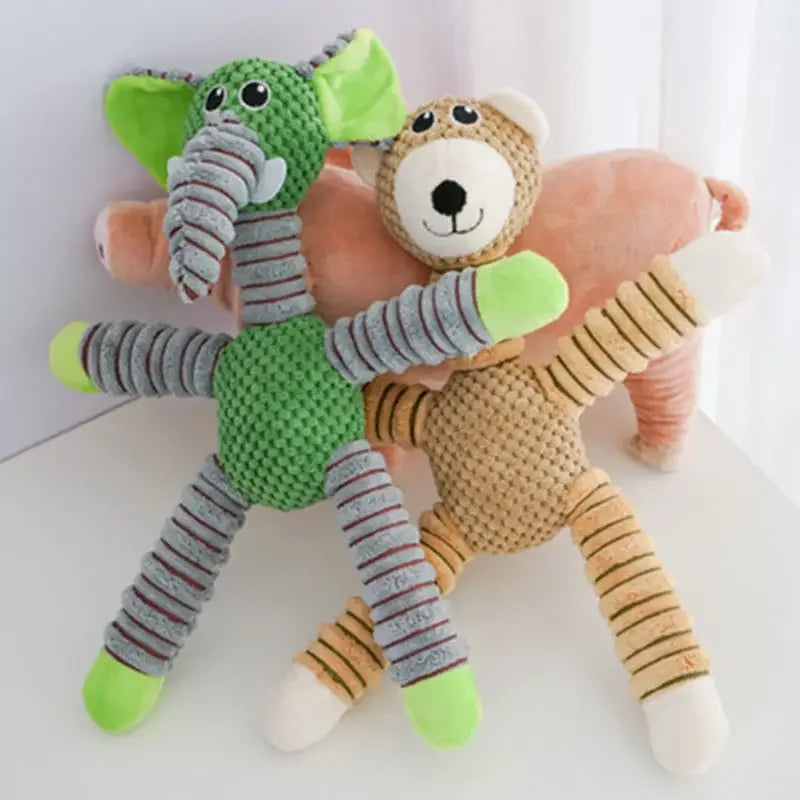 Large Squeaky Plush Animal Dog Toy
