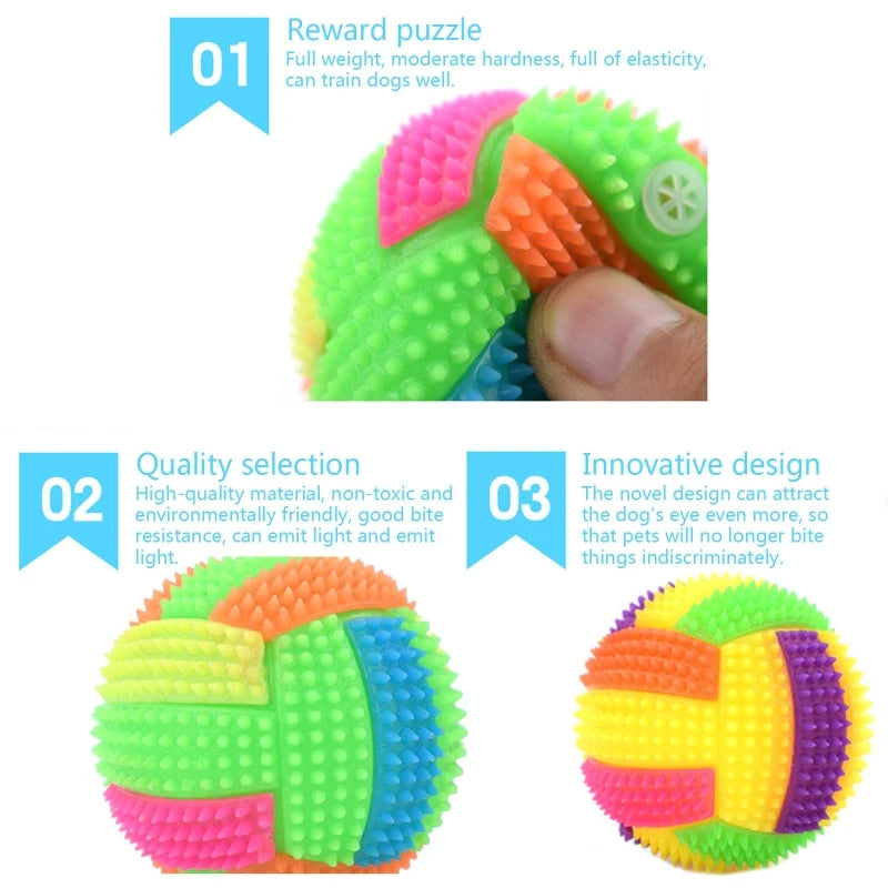 Light-Up Squeaky Ball for Dogs