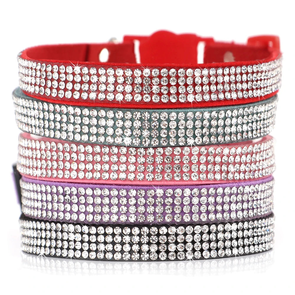 Rhinestone Cat Collar with Bell