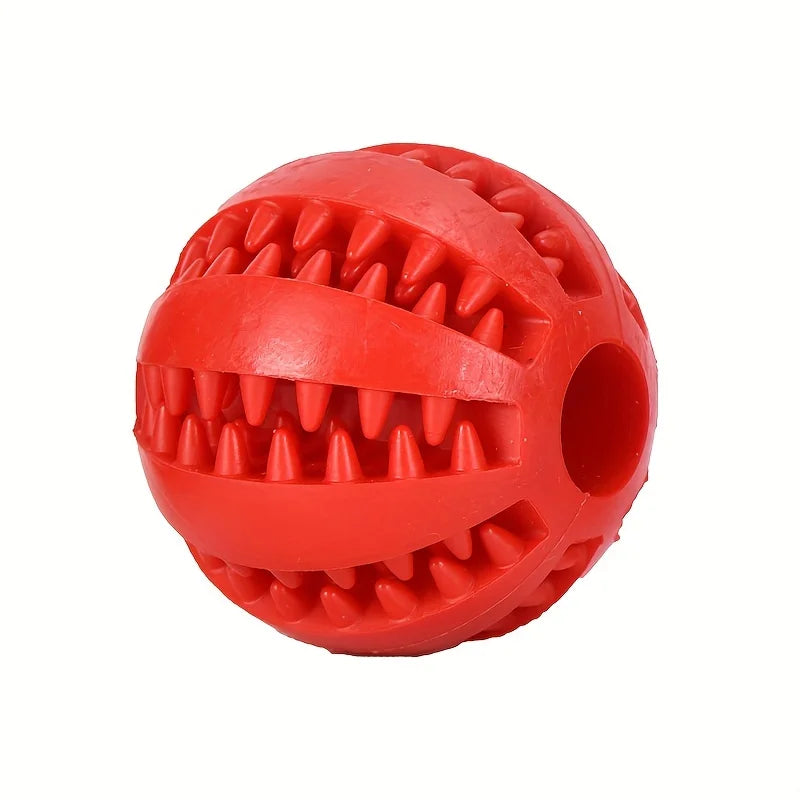Rubber Treat Ball for Dogs - Red / 5 cm