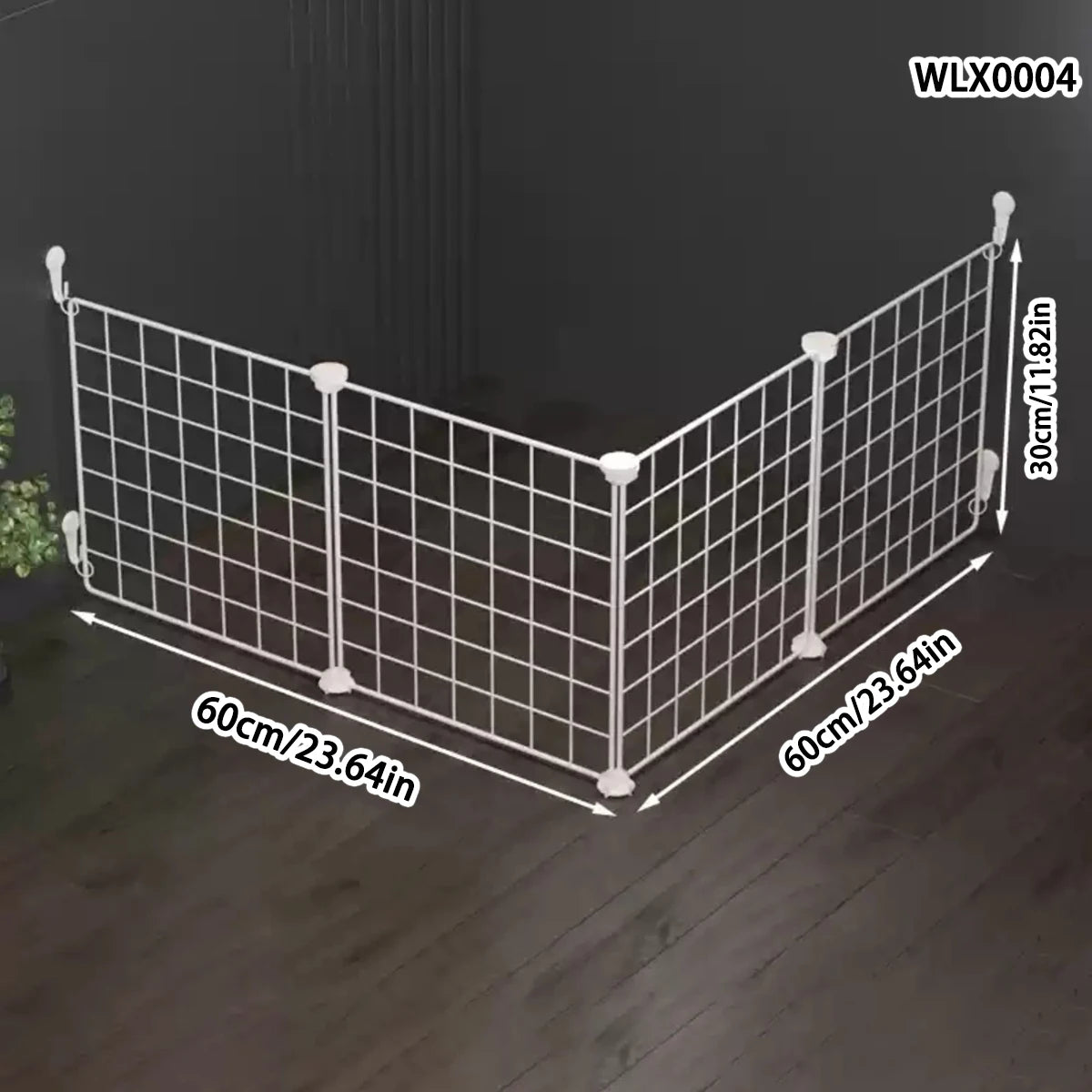 Wire Panel Puppy Pen - Corner, 60 + 60 cm