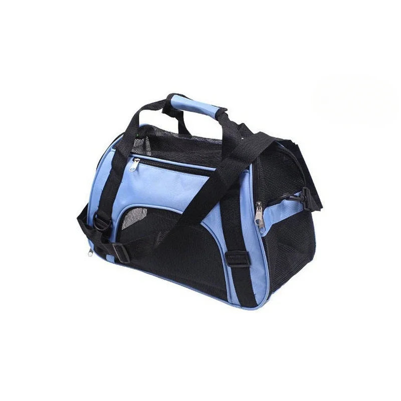 Foldable Mesh Pet Carrier Bag - Blue / S