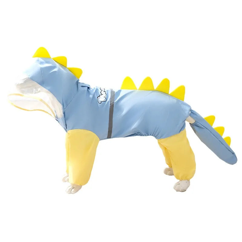 Dinosaur Raincoat for Large Dogs