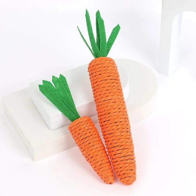 Paper Rope Carrot Cat Toy