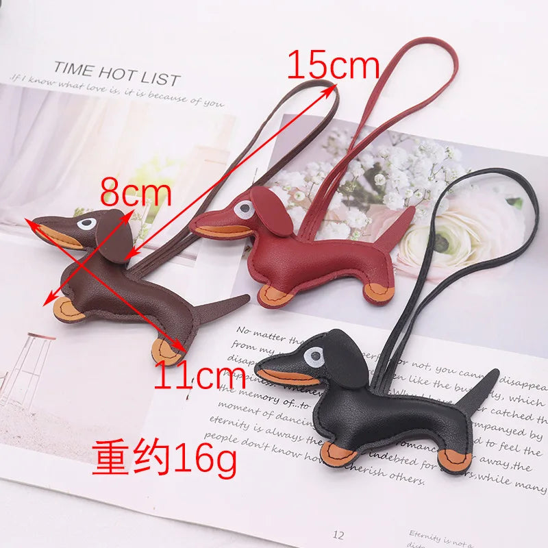 Leather Sausage Dog Keyring