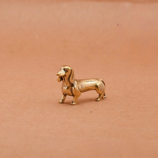 Brass Dachshund Figurine