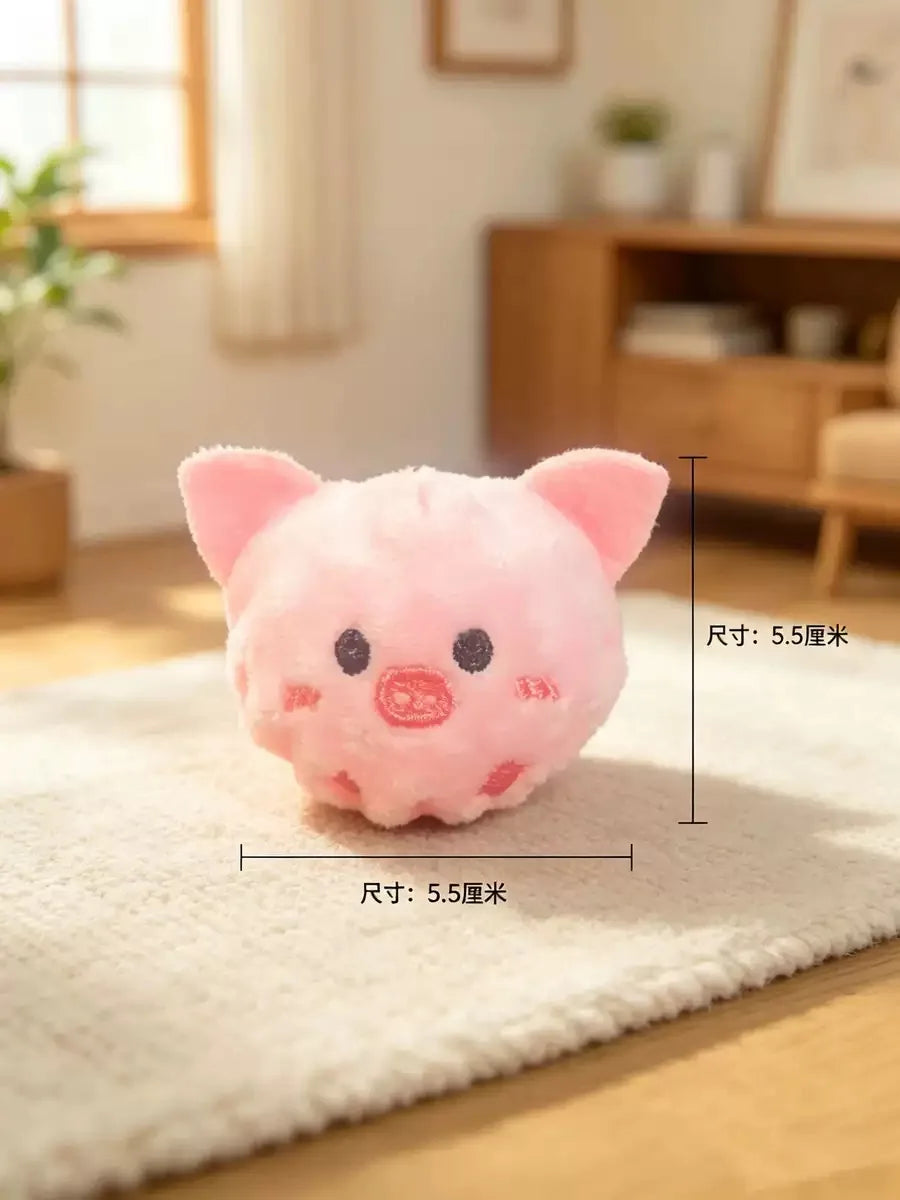 Plush Spiky Squeaky Ball Dog Toy - Pink2