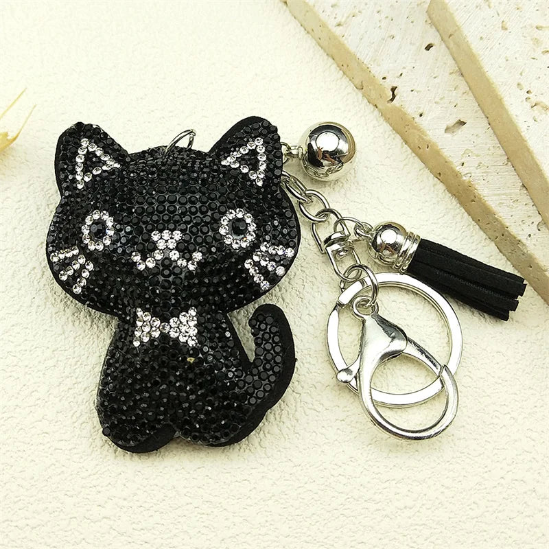 Crystal Cat & Dog Keyring