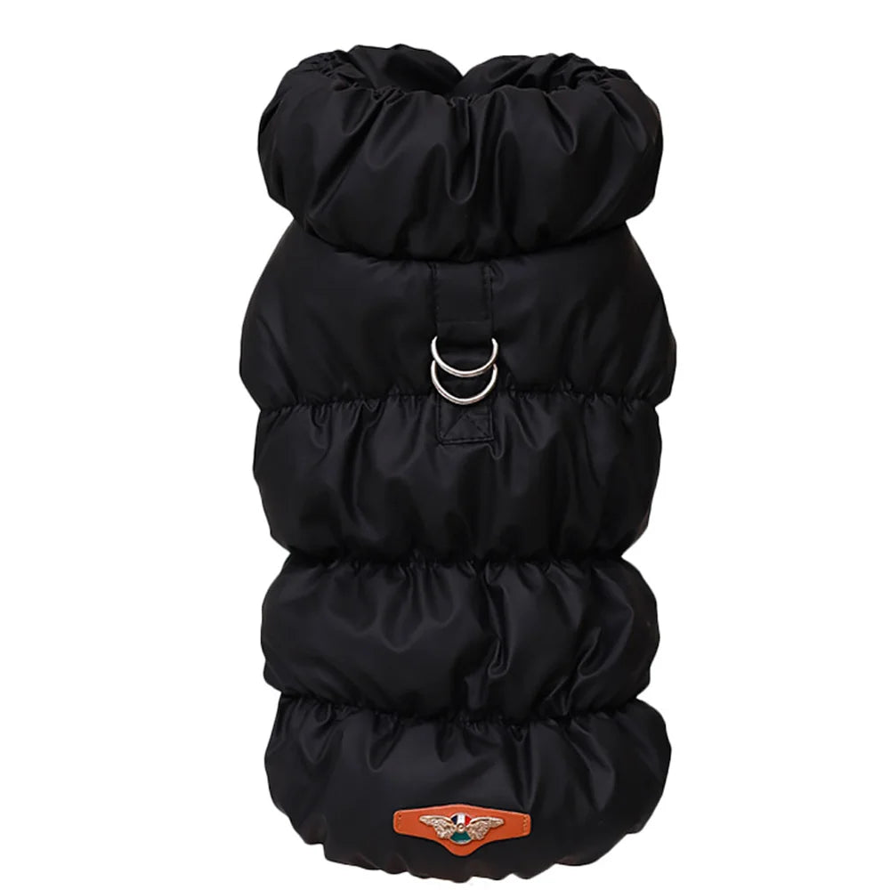 Padded Winter Coat for Small Dogs - Black / M