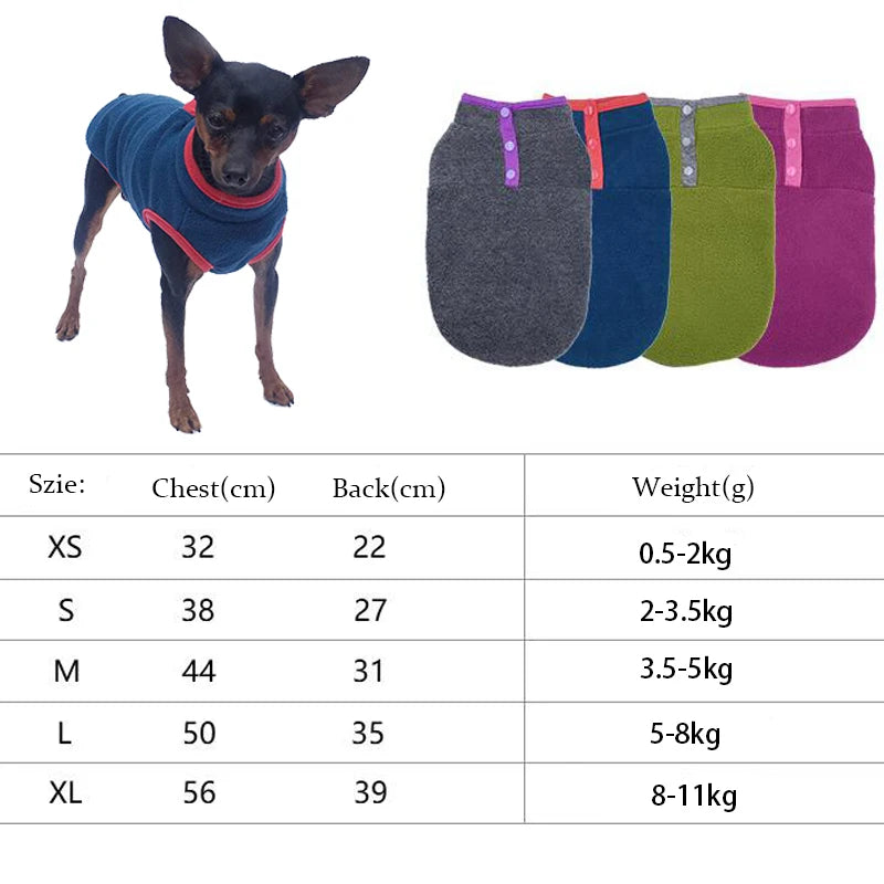 Soft Fleece Vest for Small Dogs and Cats