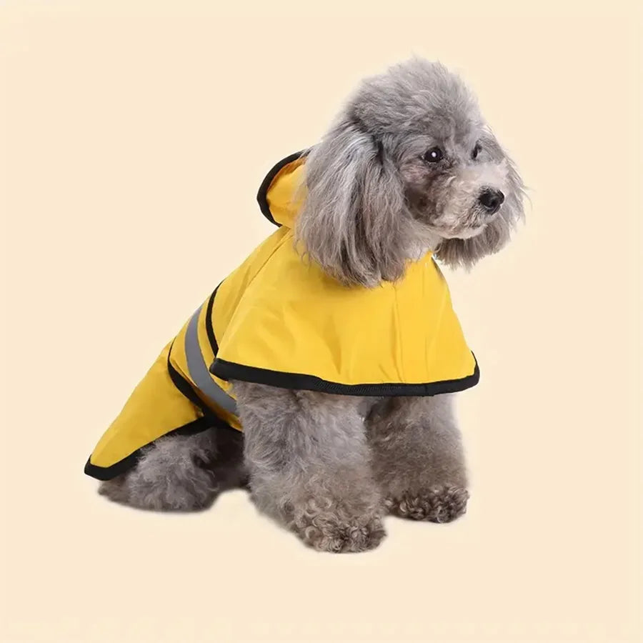 Hooded Dog Raincoat, Waterproof and Reflective