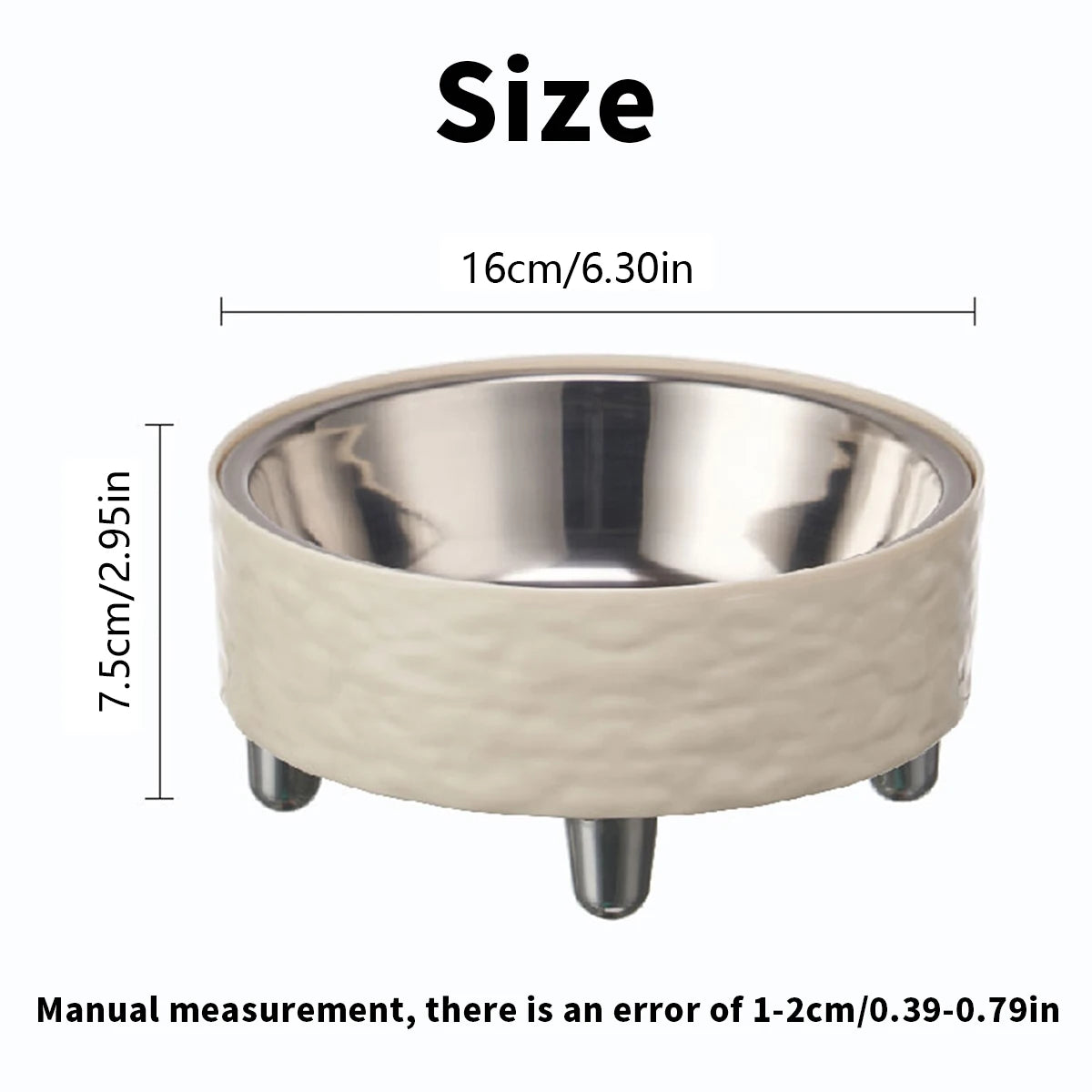 Ripple Steel Bowl on Raised Stand