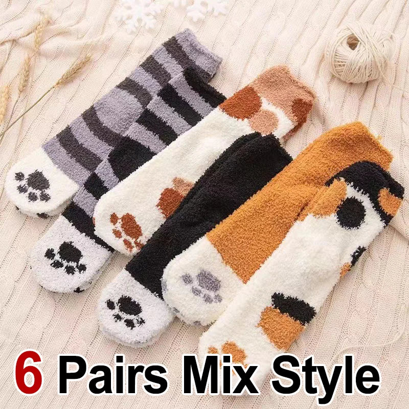 Warm Cat Paw Socks