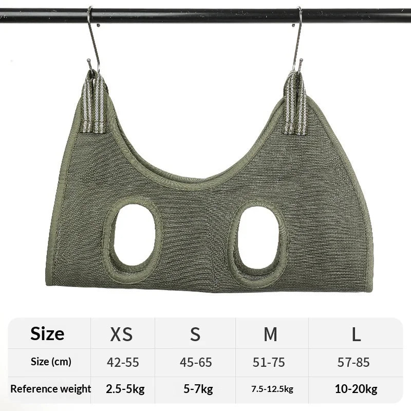 Pet Grooming Hammock for Nail Trimming - Green / XS