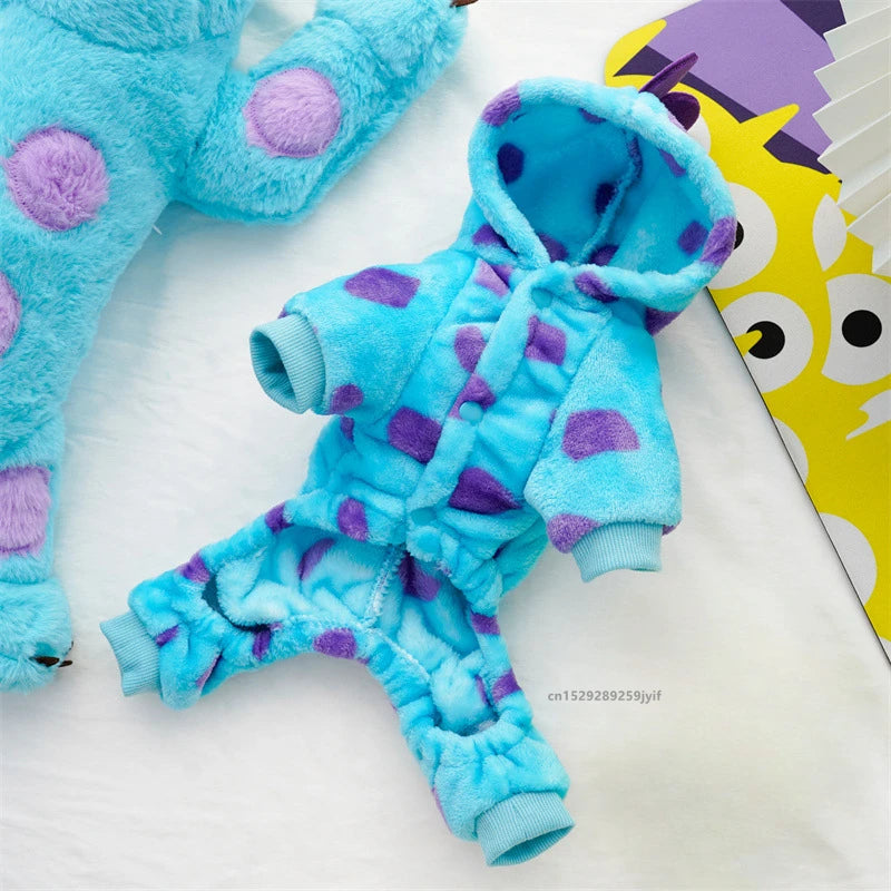 Dinosaur Hooded Fleece Jumpsuit