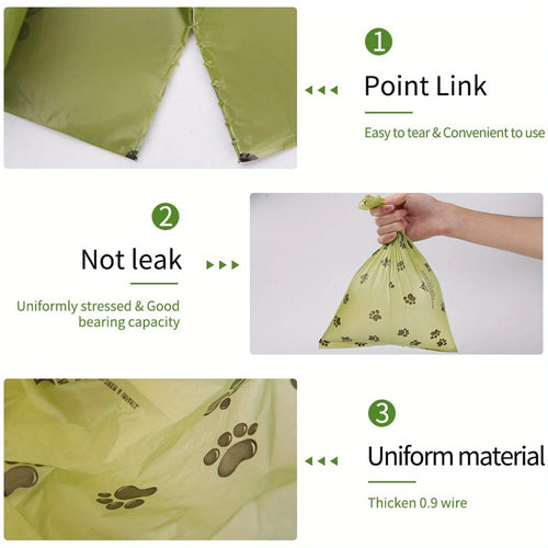 Biodegradable Dog Poop Bags, 8 Rolls