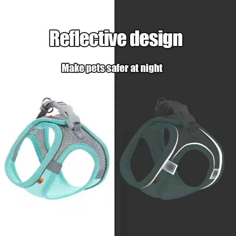 Reflective Step-In Harness and Lead Set for Small Dogs and Cats