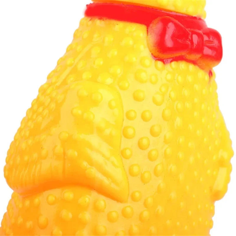Screaming Rubber Chicken Dog Toy