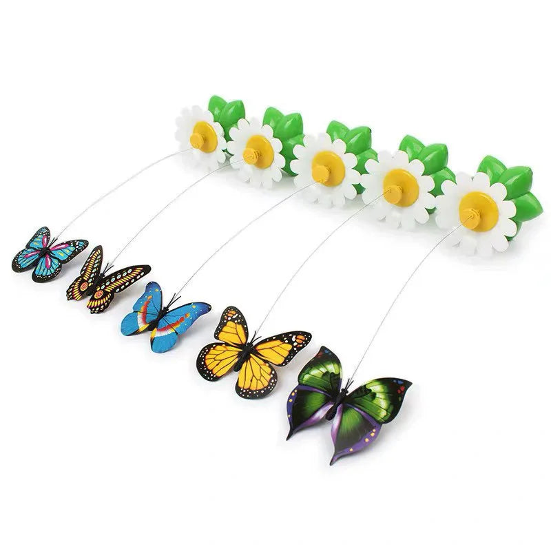 Spinning Flower Cat Toy - Butterfly