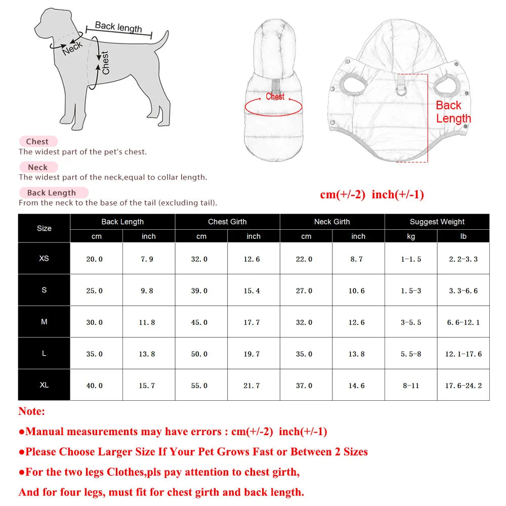 Hooded Fleece-Lined Dog Jacket