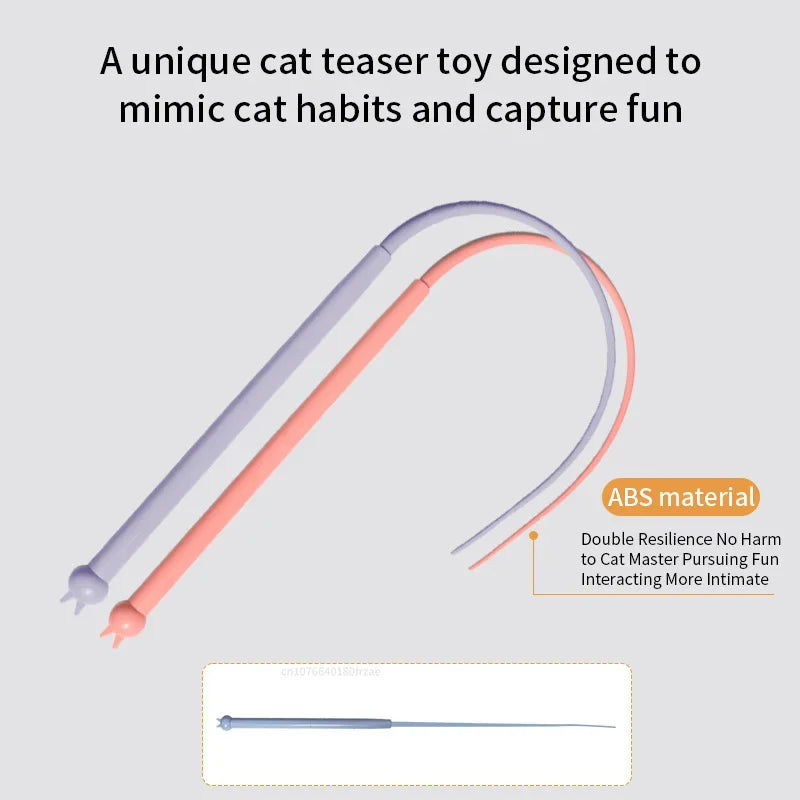 Silicone Mouse Tail Cat Teaser Wand