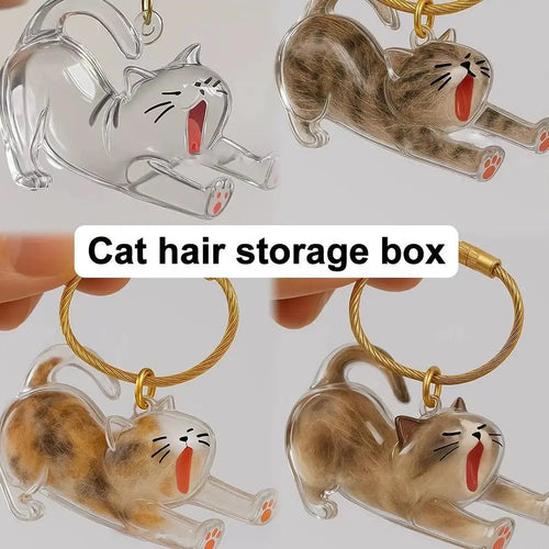 Cartoon Cat Fur Keepsake Keyring