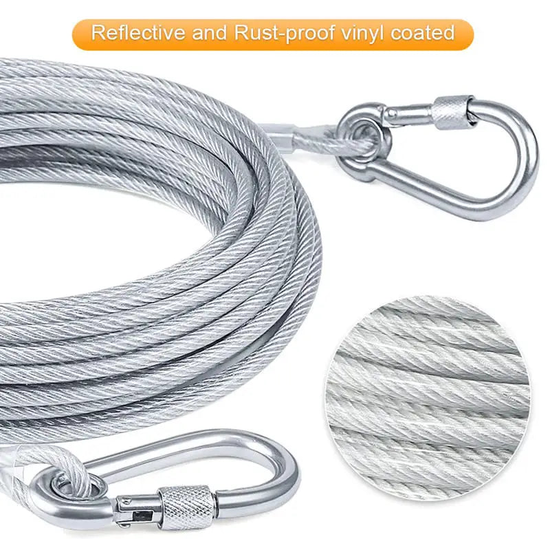 Heavy-Duty Steel Dog Tie-Out Cable