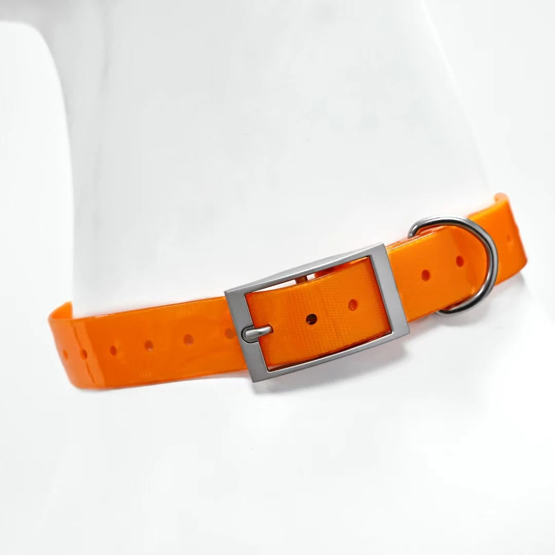 Waterproof TPU Dog Collar - Orange