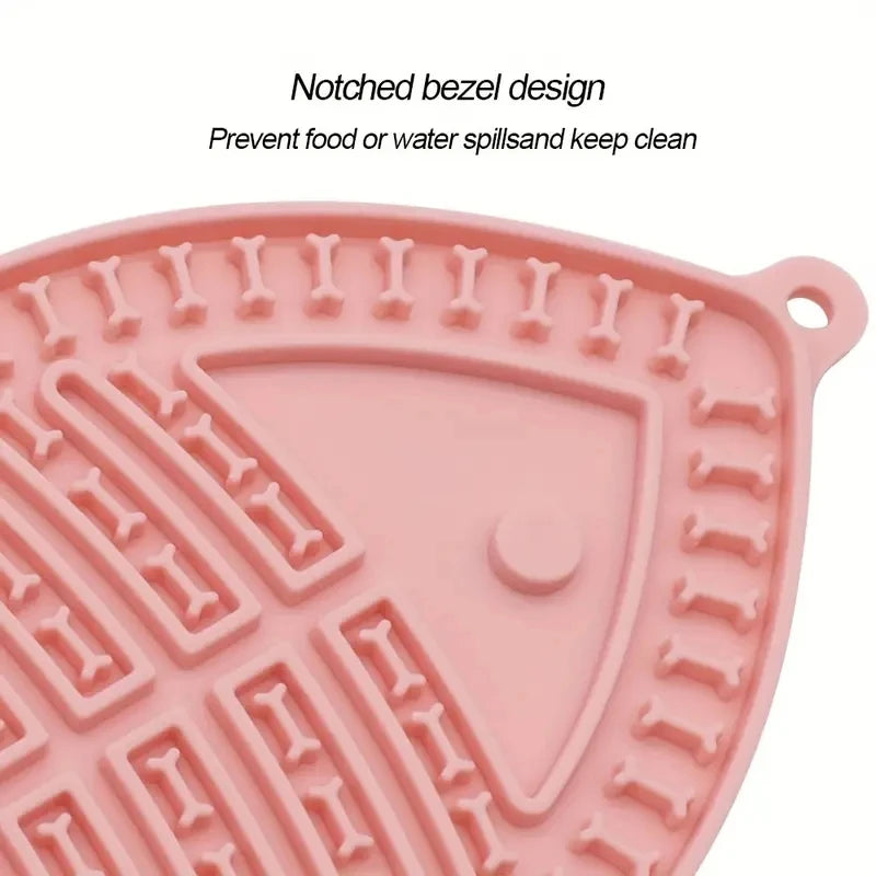 Fish-Shaped Lick Mat with Suction Cups