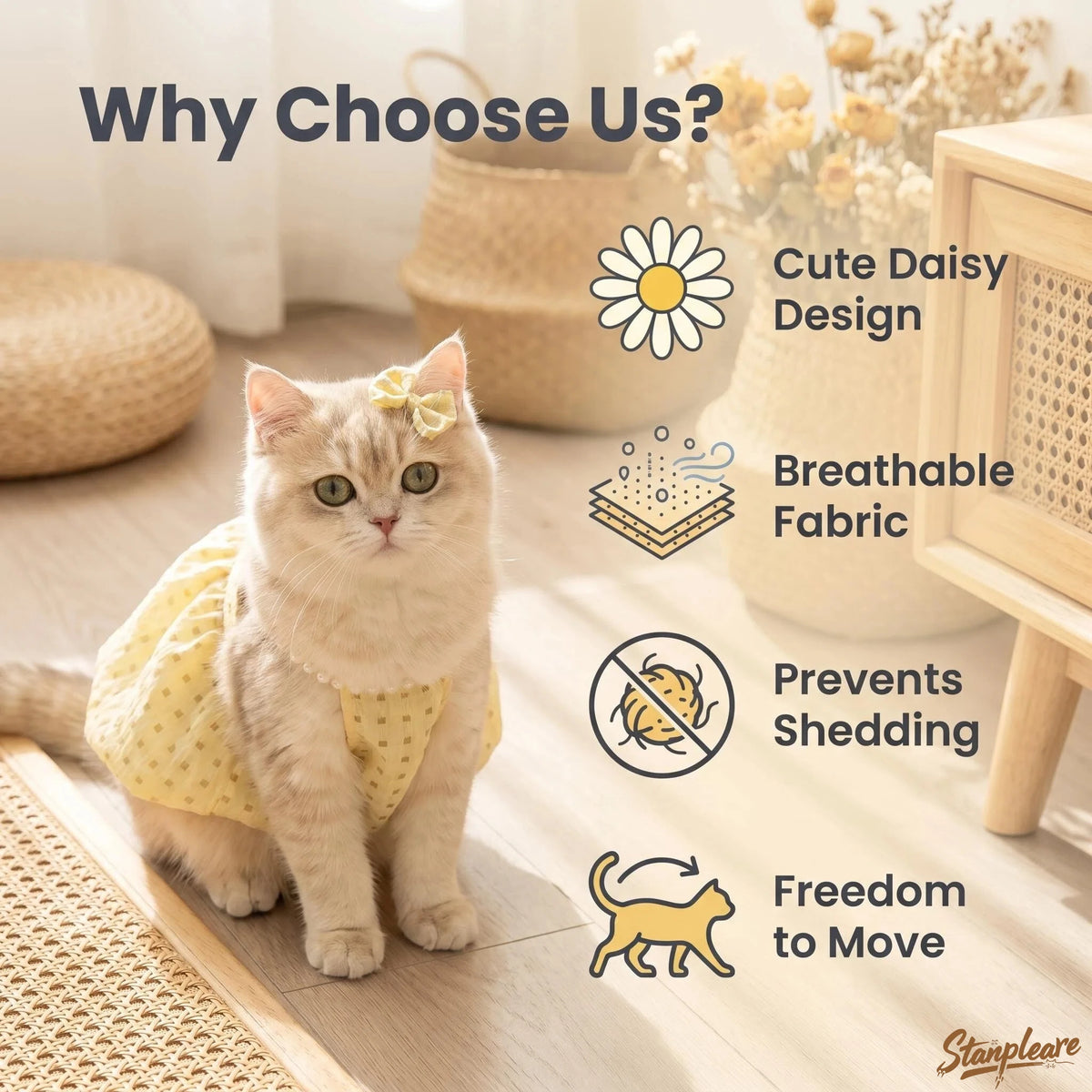 Daisy Summer Dress for Cats