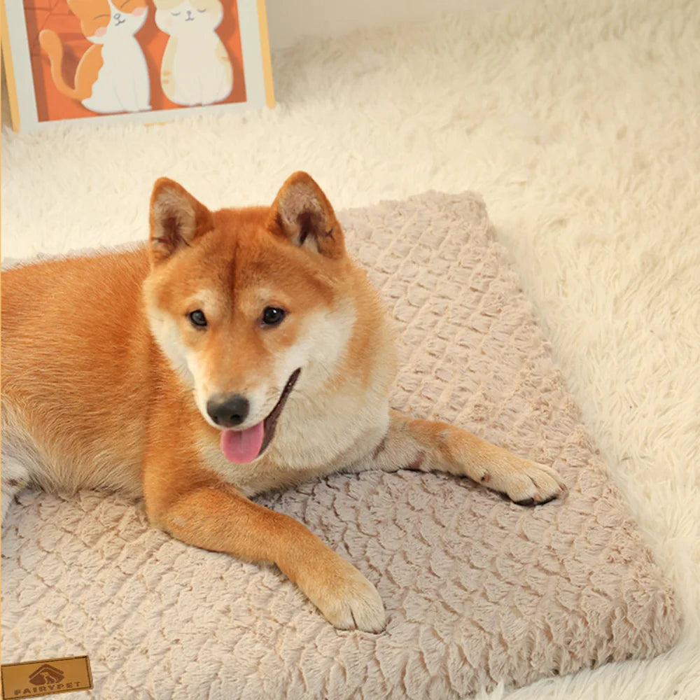 Sponge Crate Mat with Faux Fur Cover