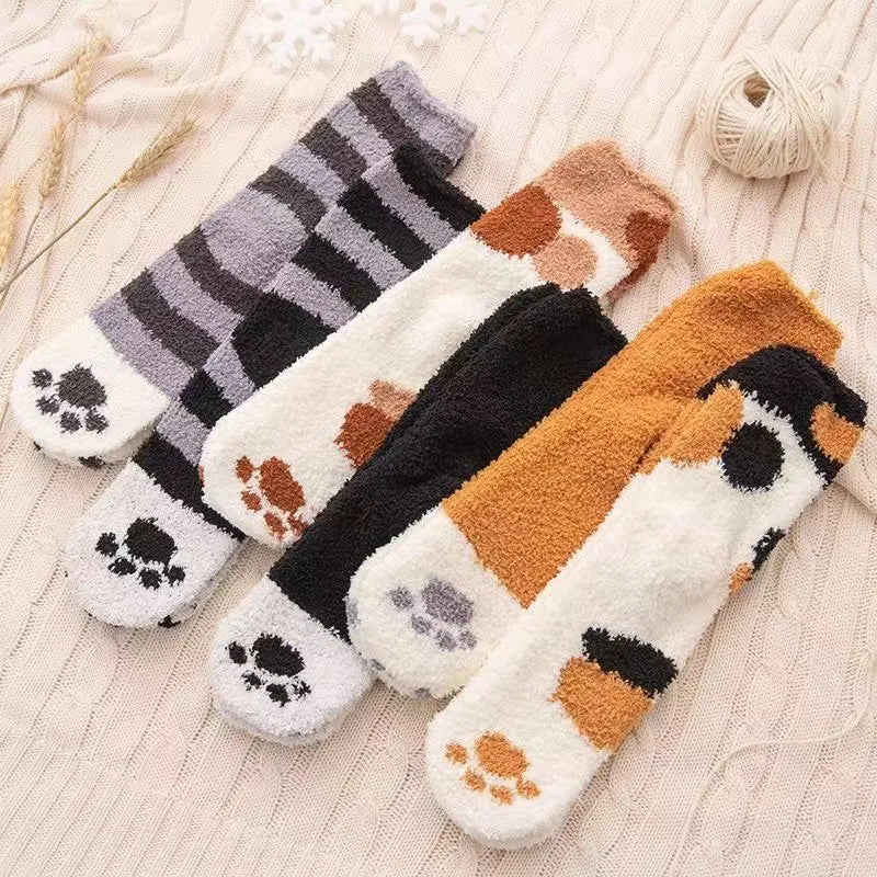 Warm Cat Paw Socks
