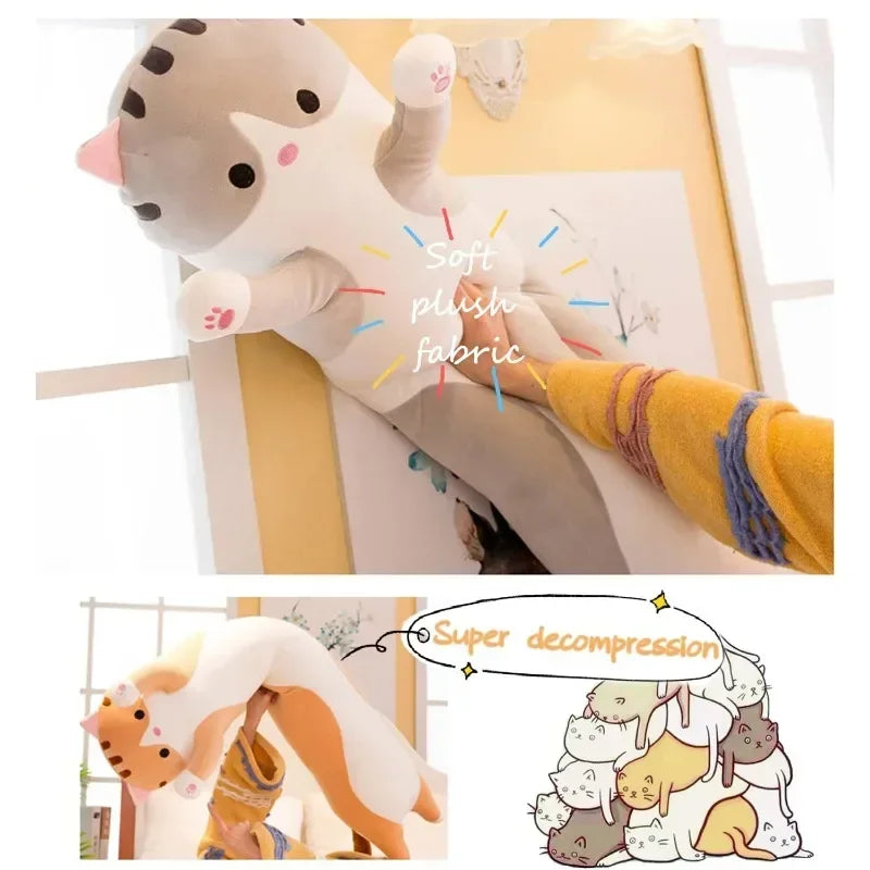 Long Cat Plush Pillow