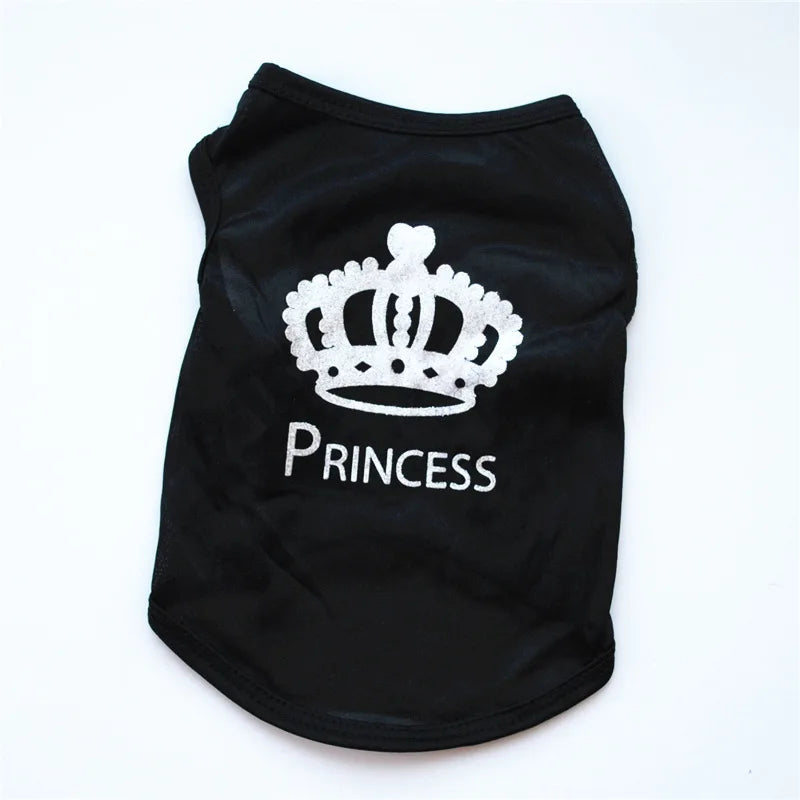 Princess Crown Vest for Small Dogs - Black / XS