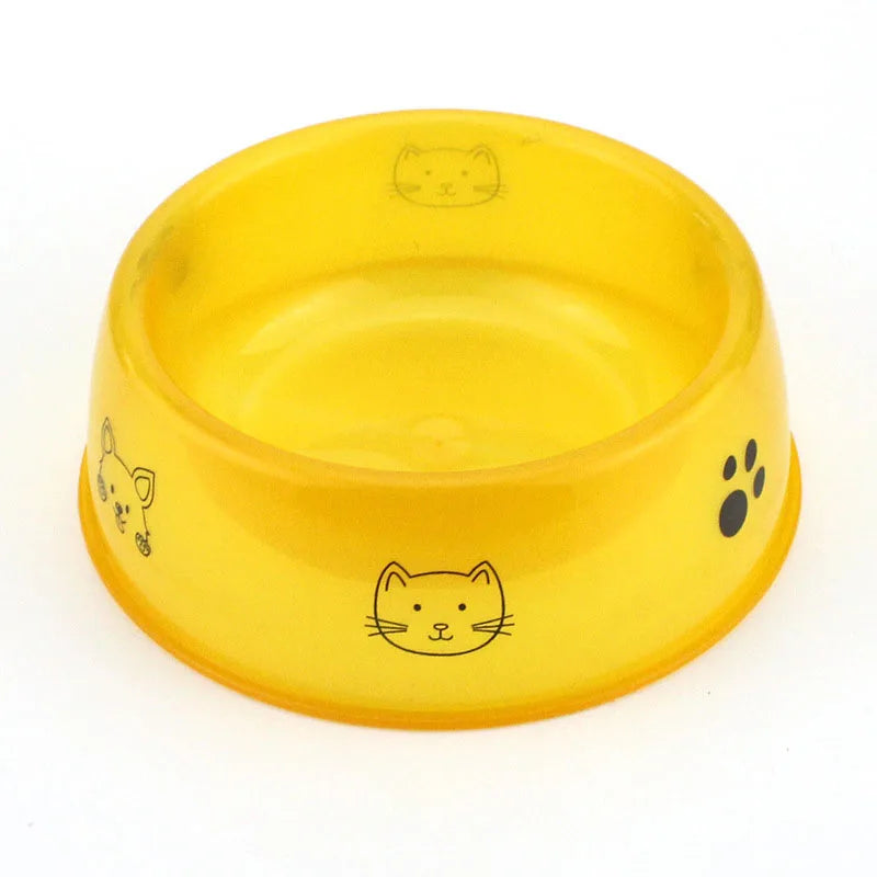 Clear Printed Pet Bowl - Yellow / S