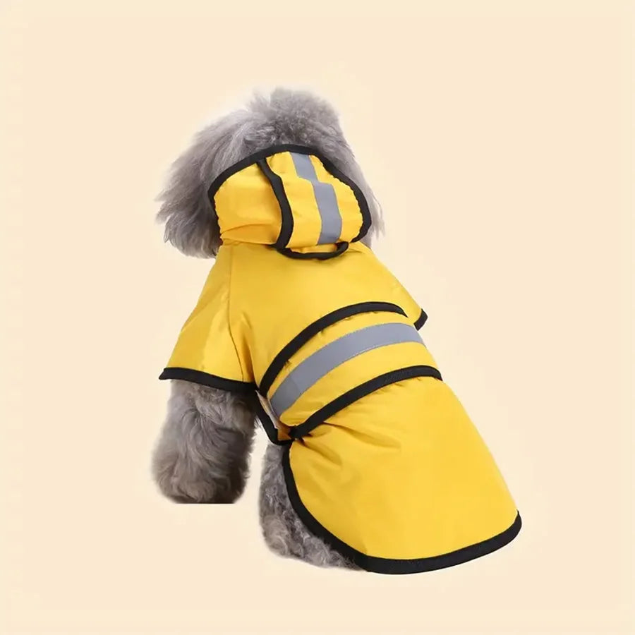 Hooded Dog Raincoat, Waterproof and Reflective