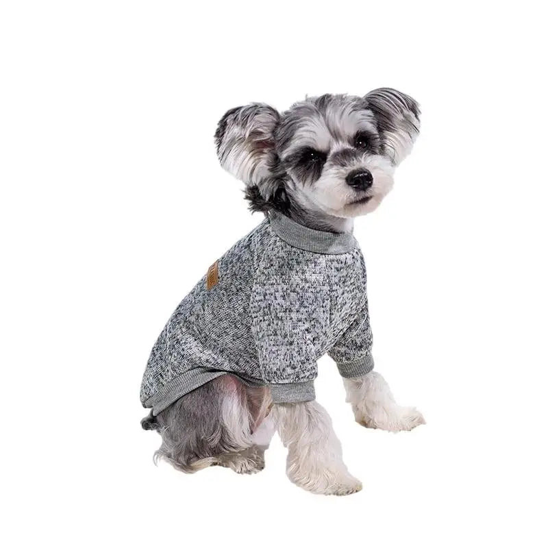 Warm Sweatshirt Jacket for Small Dogs - Gray / XS