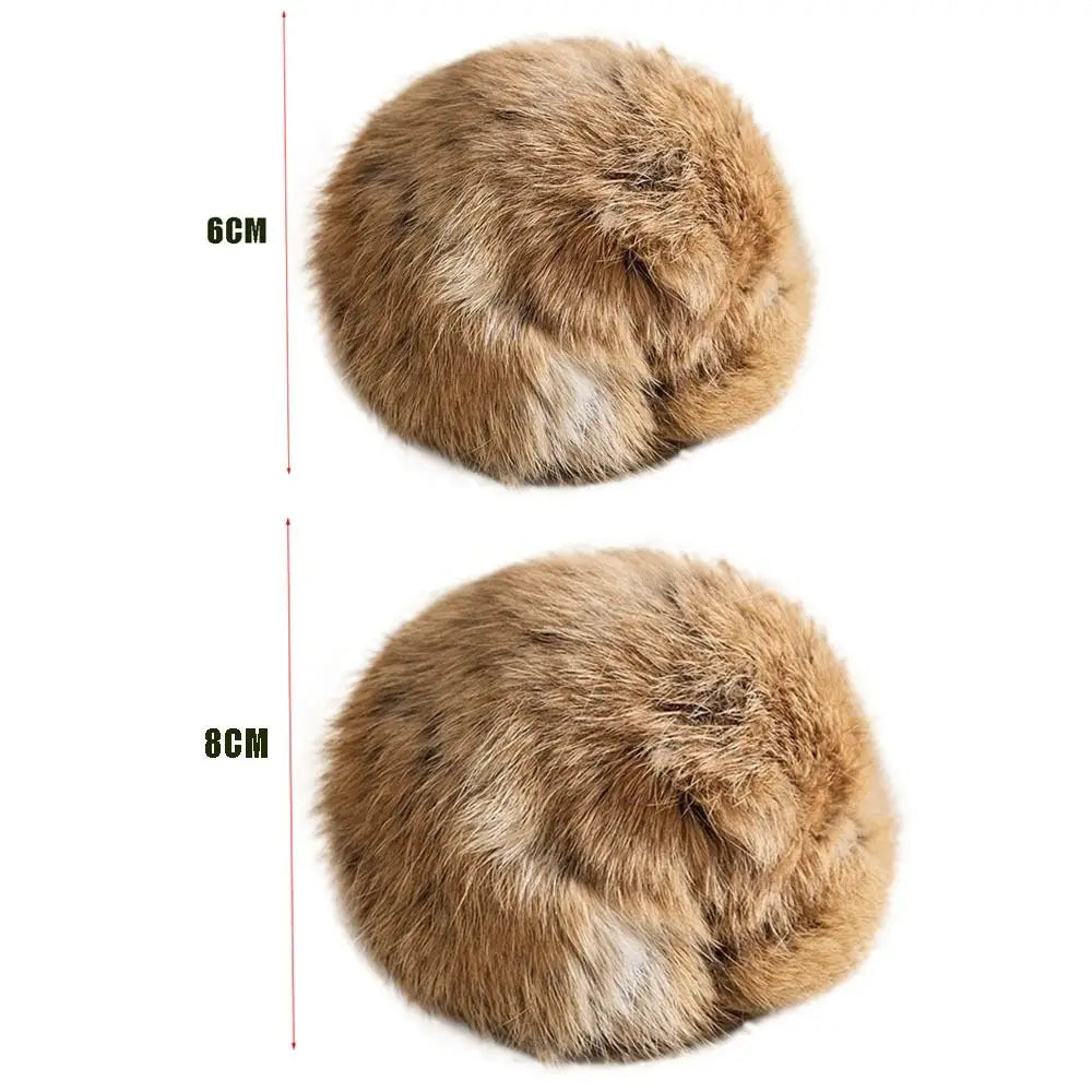 Fluffy Faux Fur Ball Cat Toy