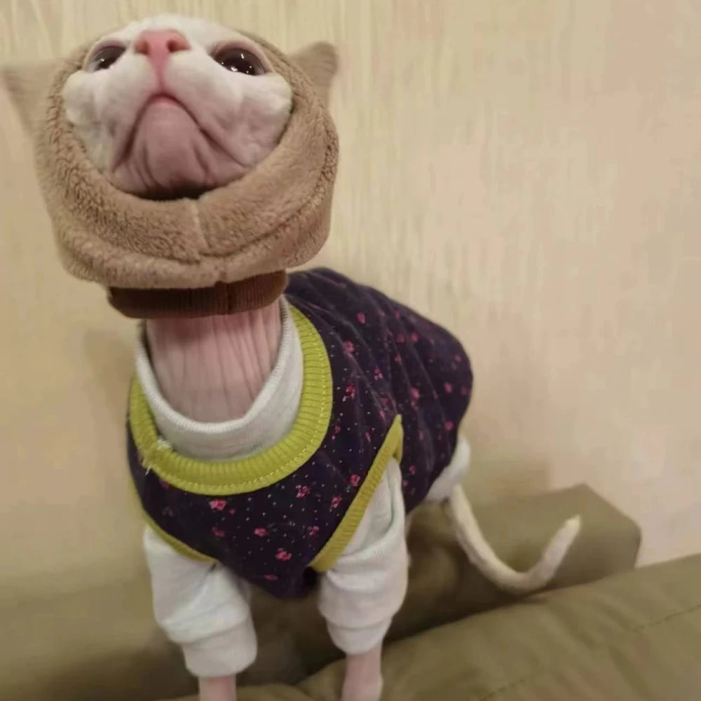 Fleece Hat for Sphynx Cats