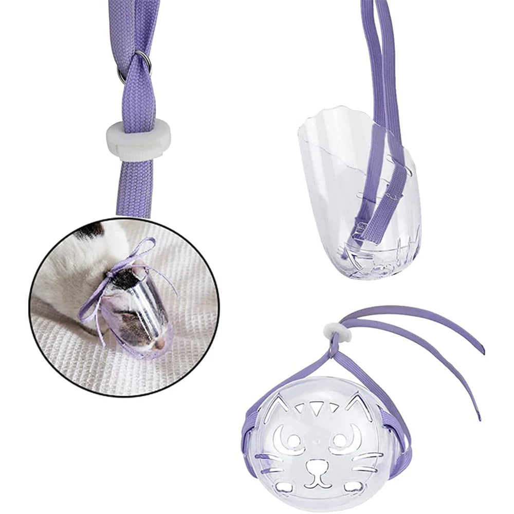 Clear Grooming Muzzle for Cats