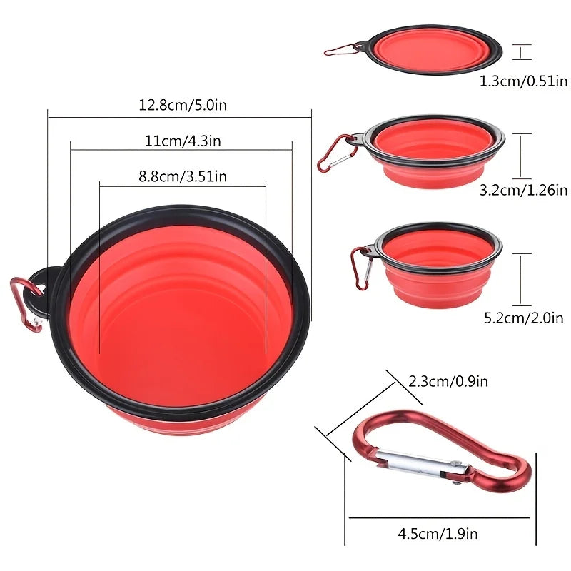 Collapsible Silicone Travel Bowl with Clip
