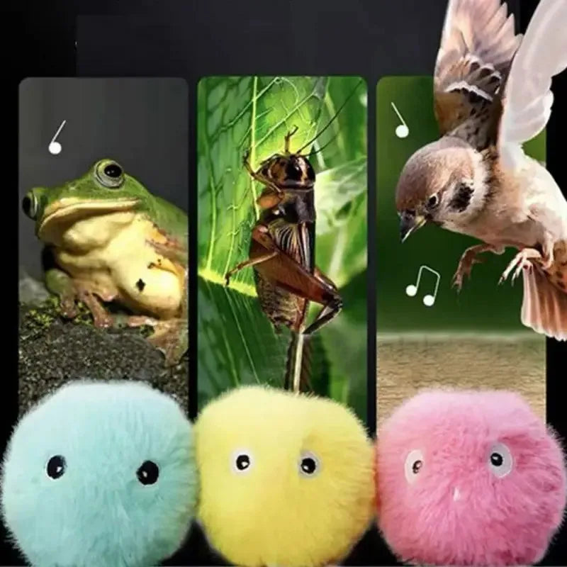 Chirping Plush Ball Cat Toys