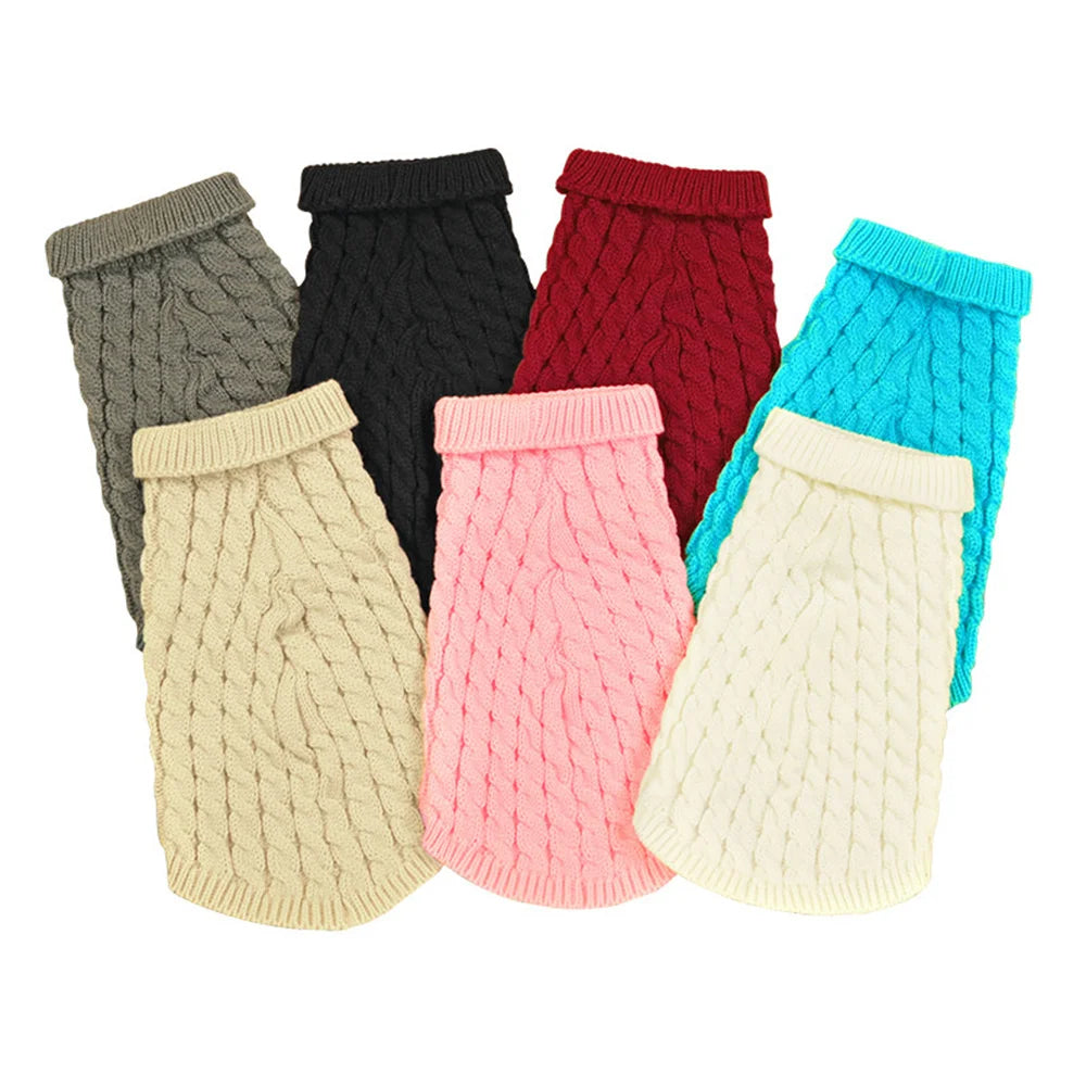 Cable-Knit Jumper for Sphynx and Small Cats