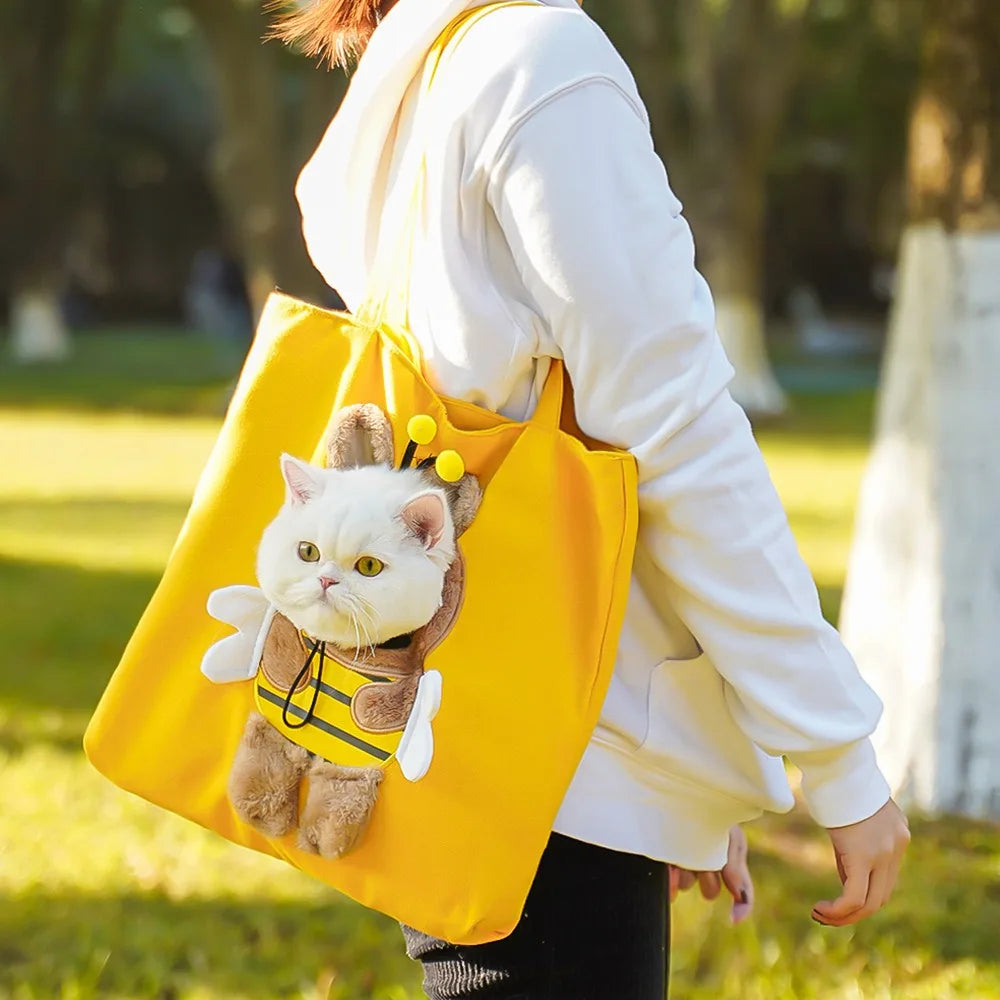 Canvas Shoulder Bag Carrier for Cats
