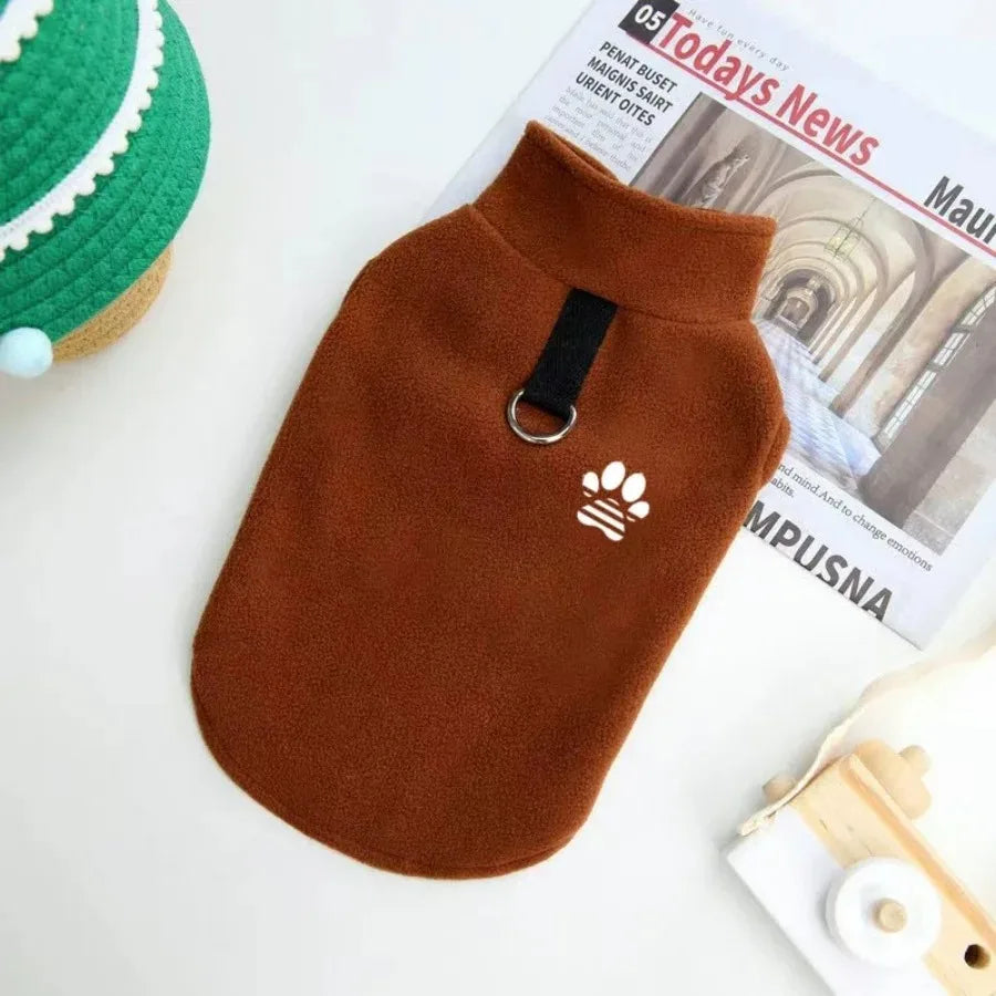 Fleece Pullover with Lead Ring - Brown / M