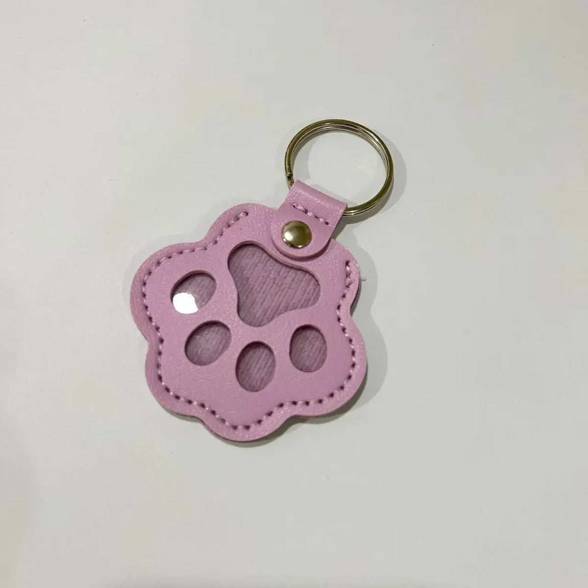 Leather Dog Fur Keepsake Keyring