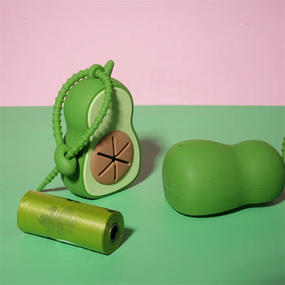 Avocado Poop Bag Dispenser with Bags