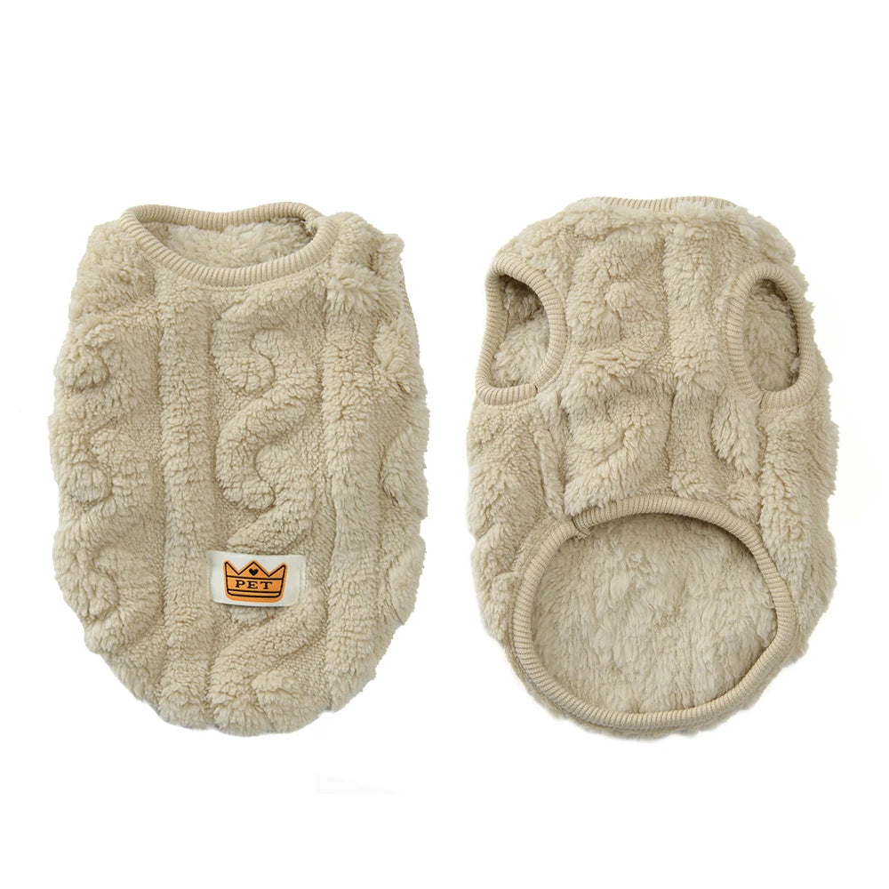 Cable Fleece Sweater with Crown Badge